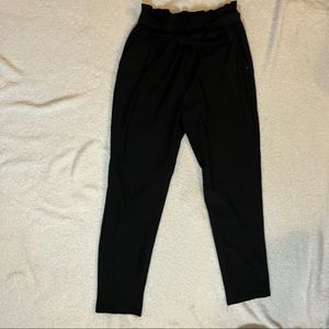 Black paperbag pants